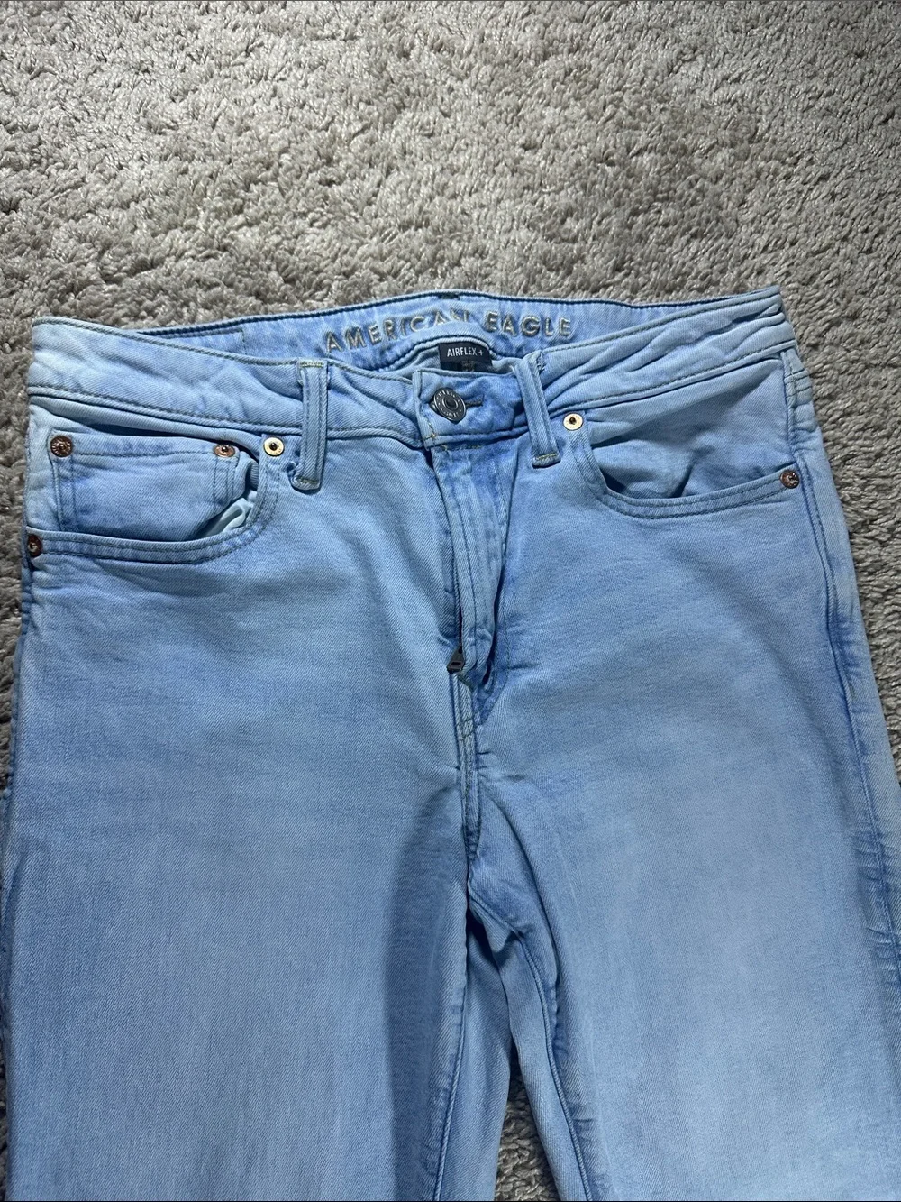 American Eagle Outfitters Light Blue Straight Leg Jeans